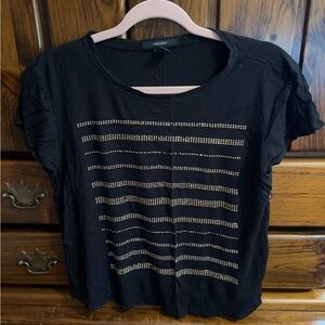 Black Top with Gold Studded Design